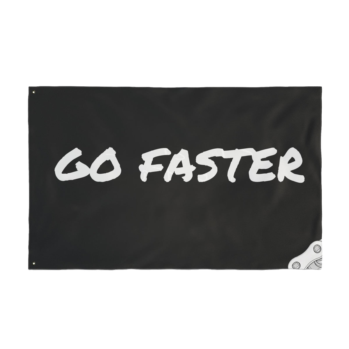 Double-Sided Flag — 'Go Faster' / 'The Fast The Few Logo'