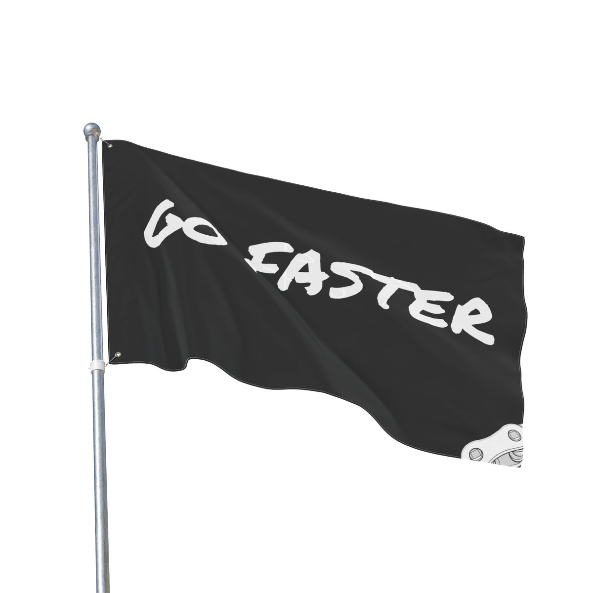 Double-Sided Flag — 'Go Faster' / 'The Fast The Few Logo'